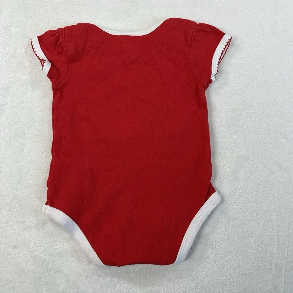 Chicago Cubs Infant Baby‎ Girl Bodysuit 3-6 Months Red Majestic MLB Bodysuit